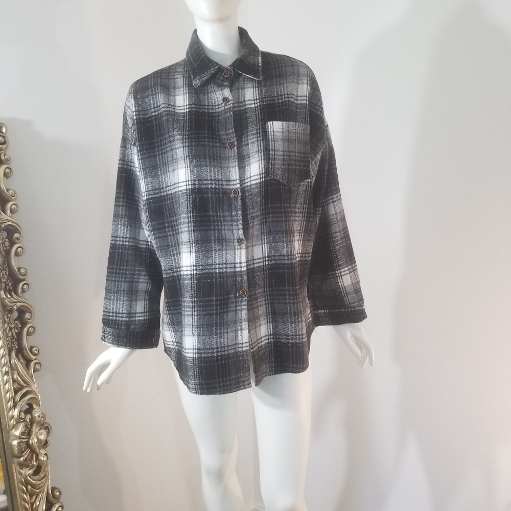New, Fashion Bug button down flannel style shirt